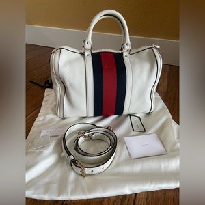 Gucci Boston Bag with signature web